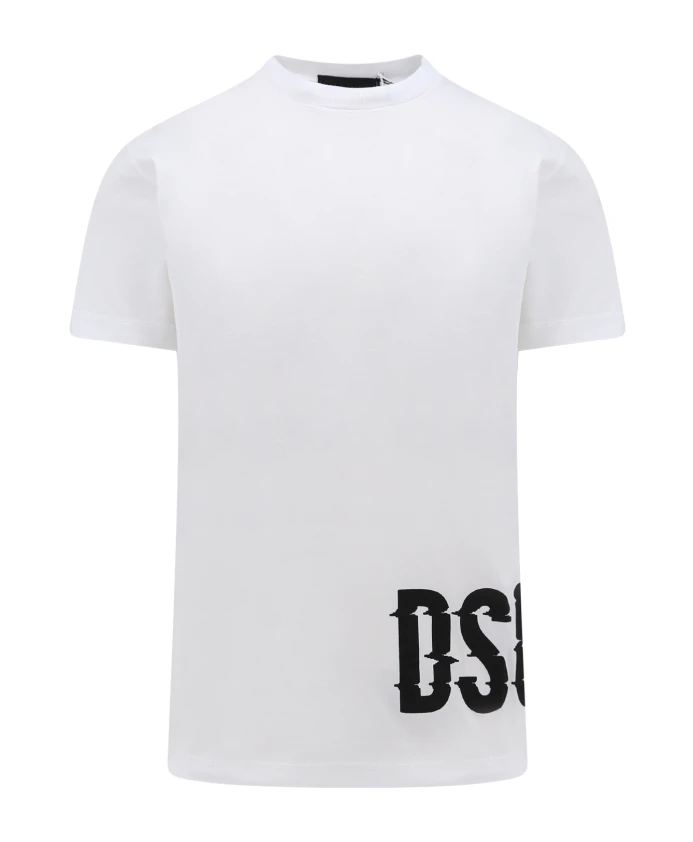 

Хлопковая футболка с логотипом Dsquared2, белый