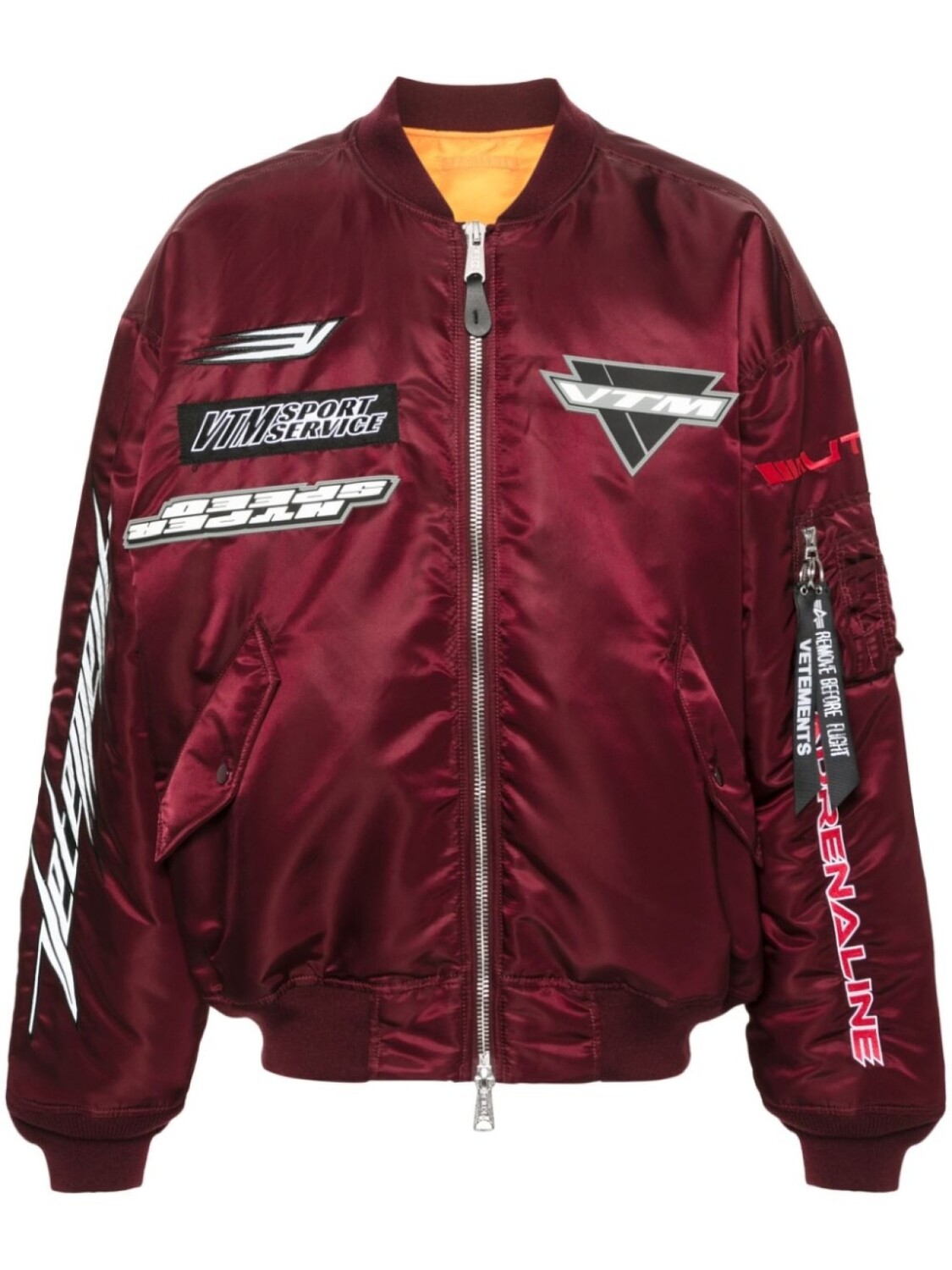 

VETEMENTS бомбер с логотипом, красный