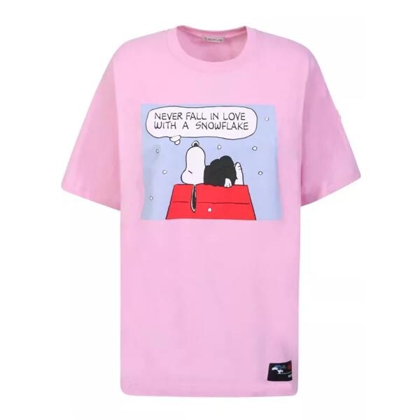 

Футболка lightweight cotton jersey t-shirt Moncler, розовый