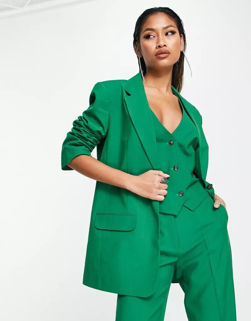 

Зеленый узкий пиджак для мальчика ASOS Mix & Match