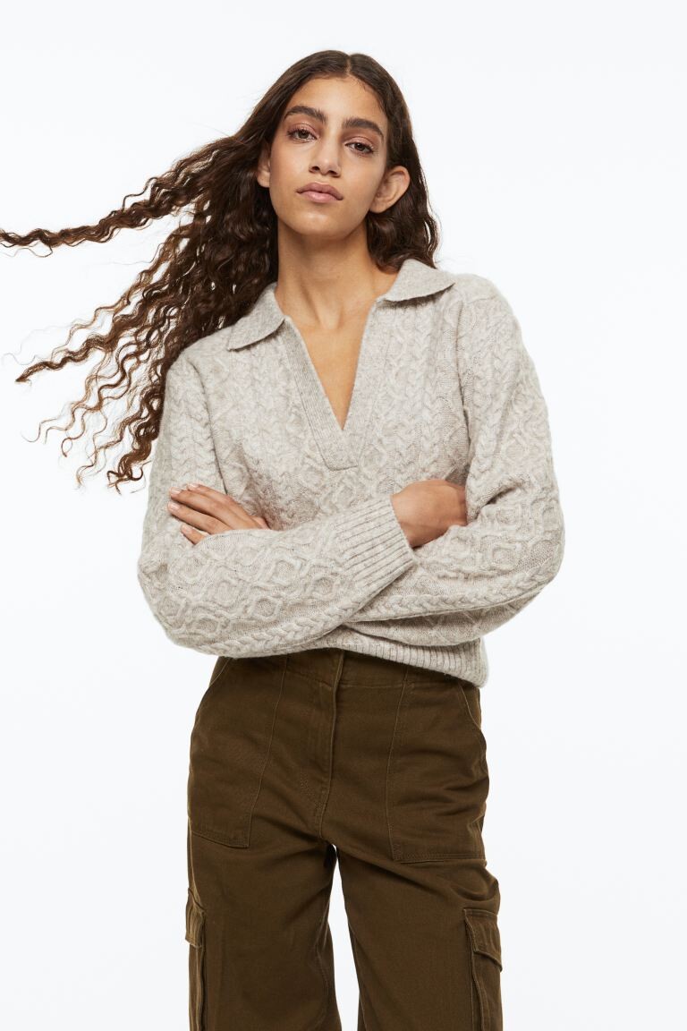 

Свитер косой вязки H&M
