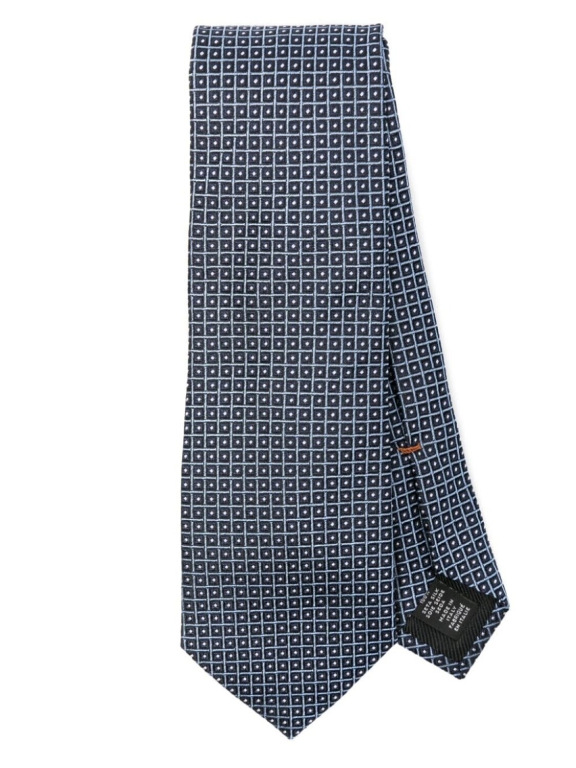 

Zegna шелковый галстук в клетку, синий