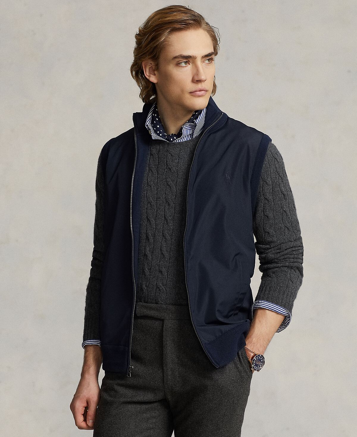 

Мужской гибридный жилет-свитер Polo Ralph Lauren