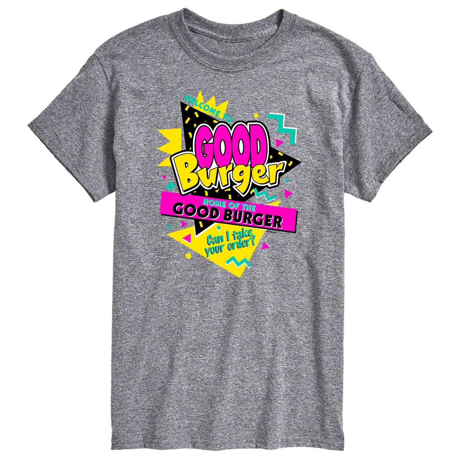 

Футболка Big & Tall Good Burger Welcome с графическим рисунком License, серый
