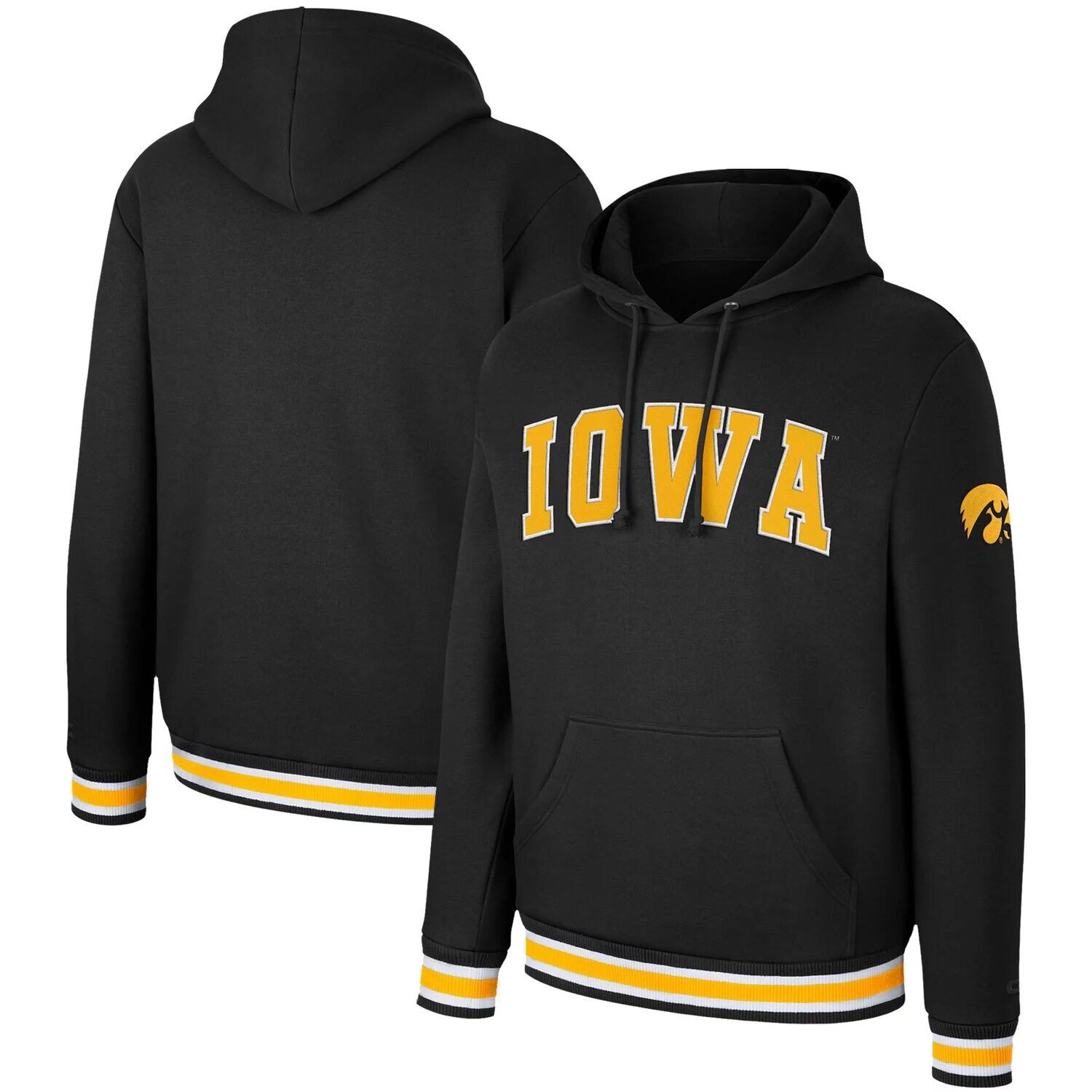 

Мужской черный пуловер с капюшоном Iowa Hawkeyes Varsity Arch Colosseum