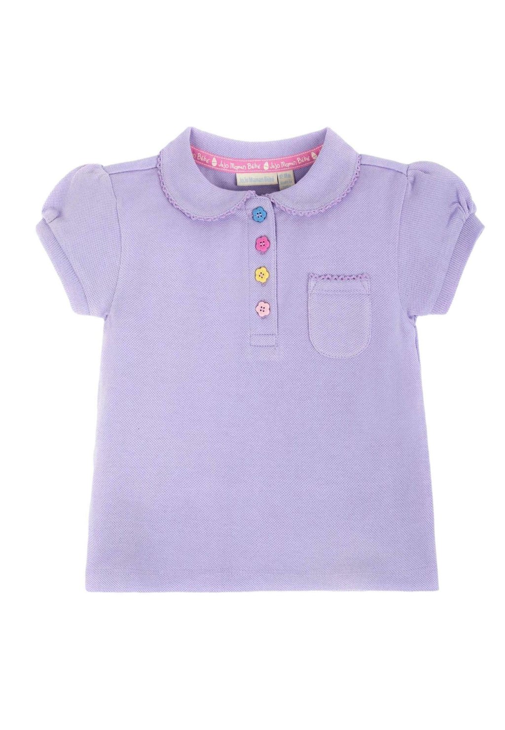 Рубашка-поло Pretty Standard JoJo Maman Bébé, цвет lilac рубашка поло stripe rugby jojo maman bébé цвет blue