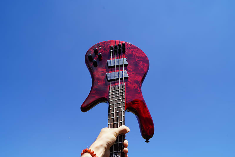 Басс гитара Spector NS Dimension 4 - Multi Scale -Inferno Red 4-String Bass Guitar w/ Gig Bag