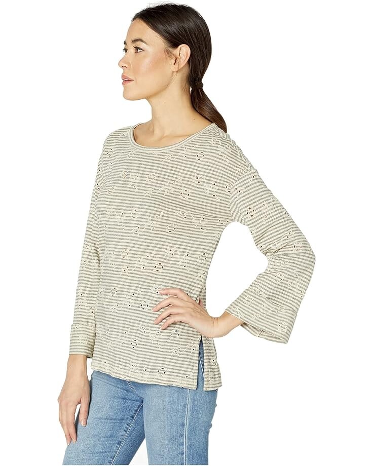 

Топ Lucky Brand Eyelet Stripe Top, цвет Black Stripe