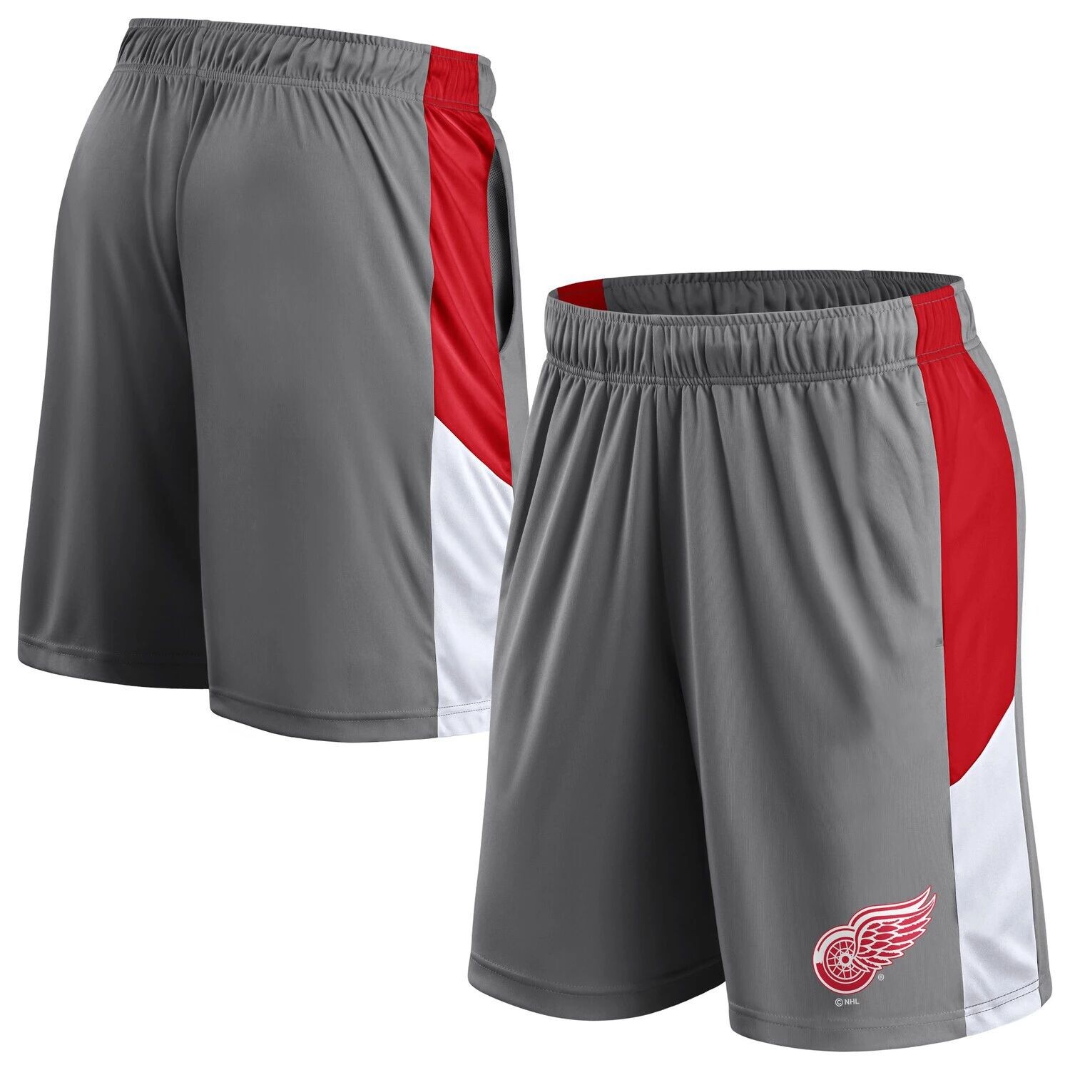 

Мужские серые шорты с логотипом Fanatics Detroit Red Wings Primary