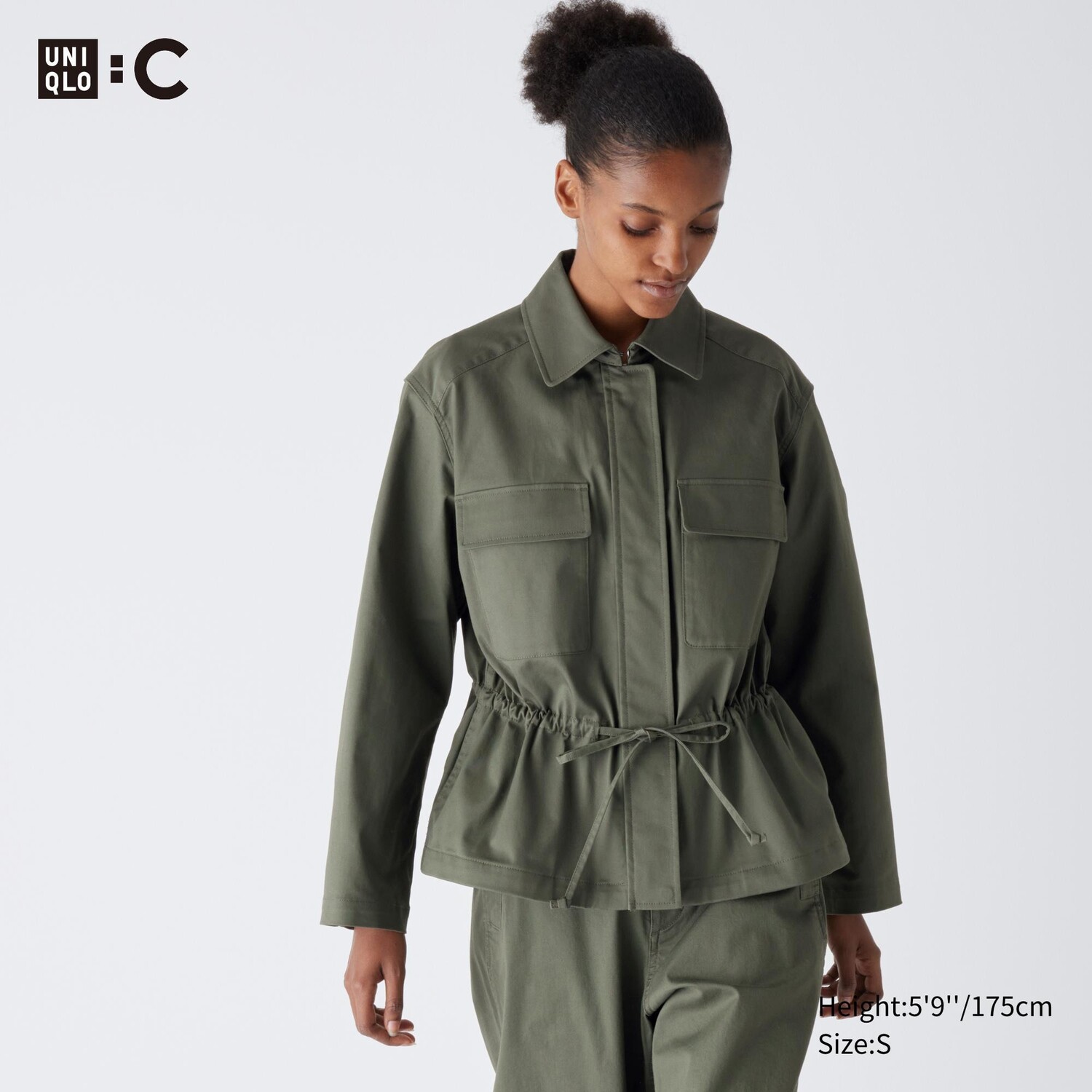 

Куртка из полухлопка UNIQLO, оливковый