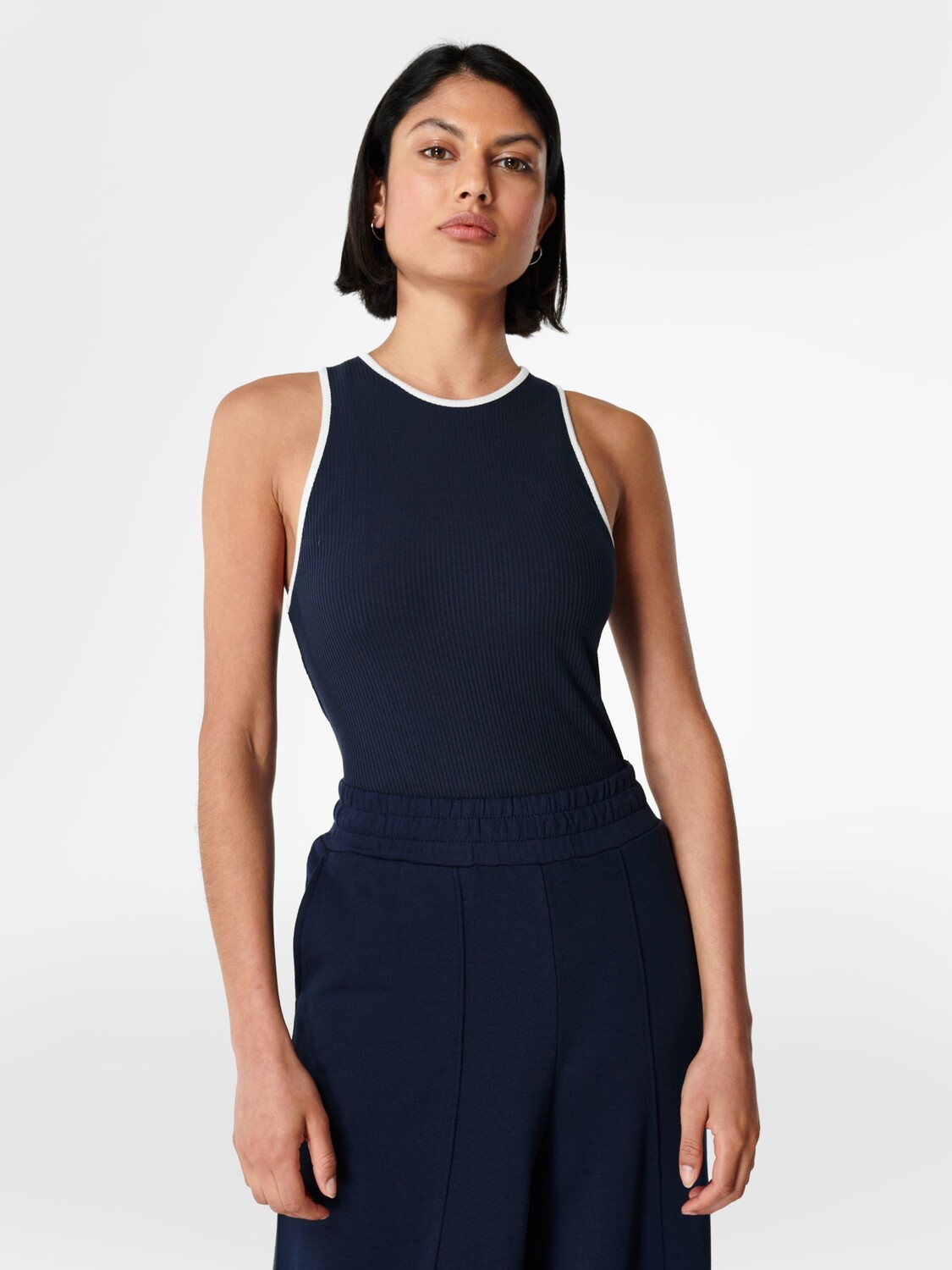 

Майка в рубчик Sweaty Betty Harper, темно-синяя