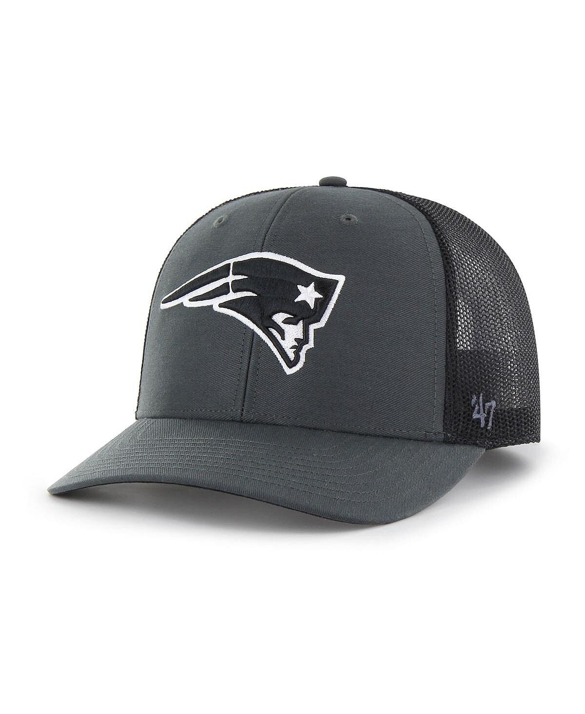 

Мужская темно-серая регулируемая кепка дальнобойщика New England Patriots '47 Brand