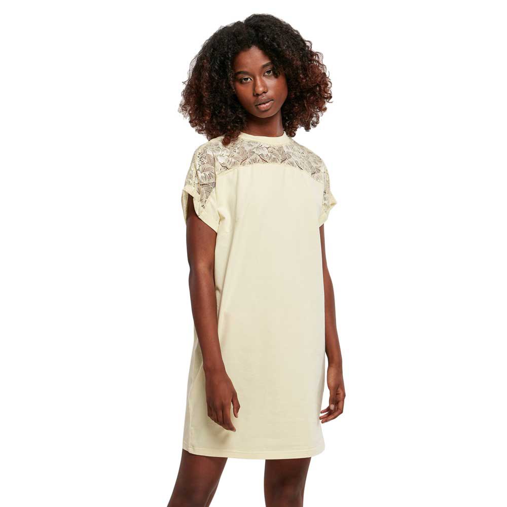 цена Короткое платье Urban Classics Lace, бежевый