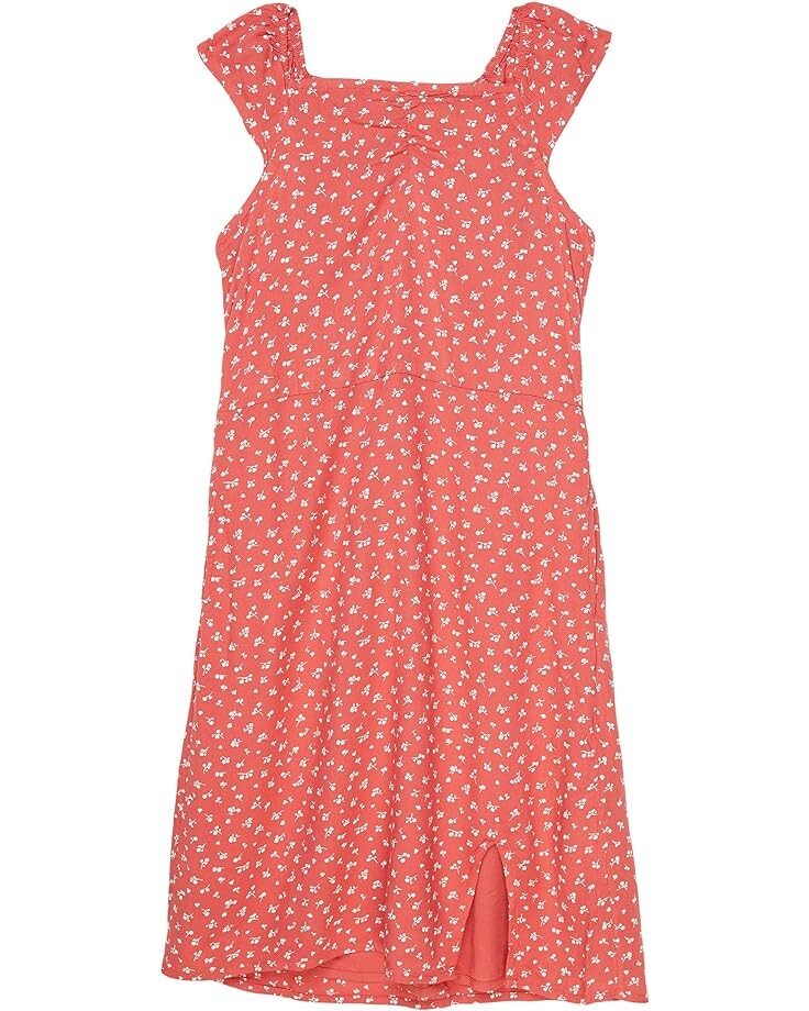 

Платье Abercrombie Cinched Puff Midi, красный
