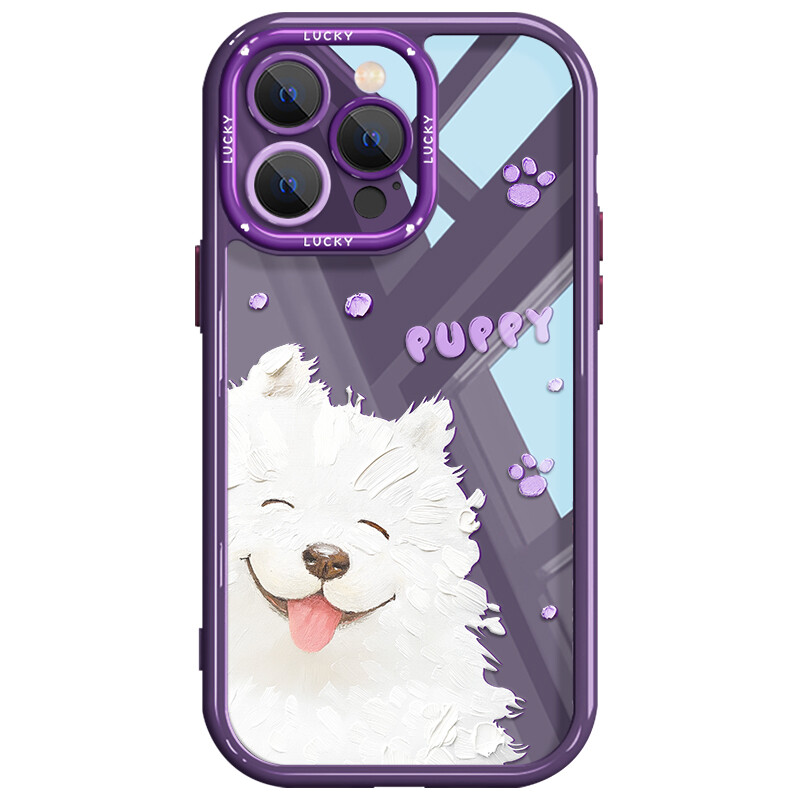 

Чехол для телефона Hizeus Sea Diamond, GA1459 Cream Samoyed Dark Purple