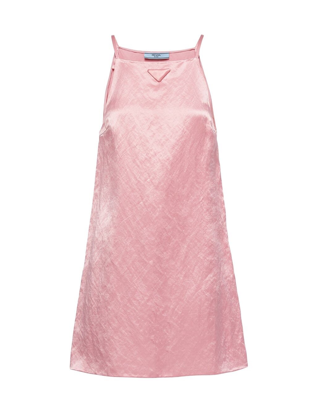 

Атласное мини-платье Prada, розовый