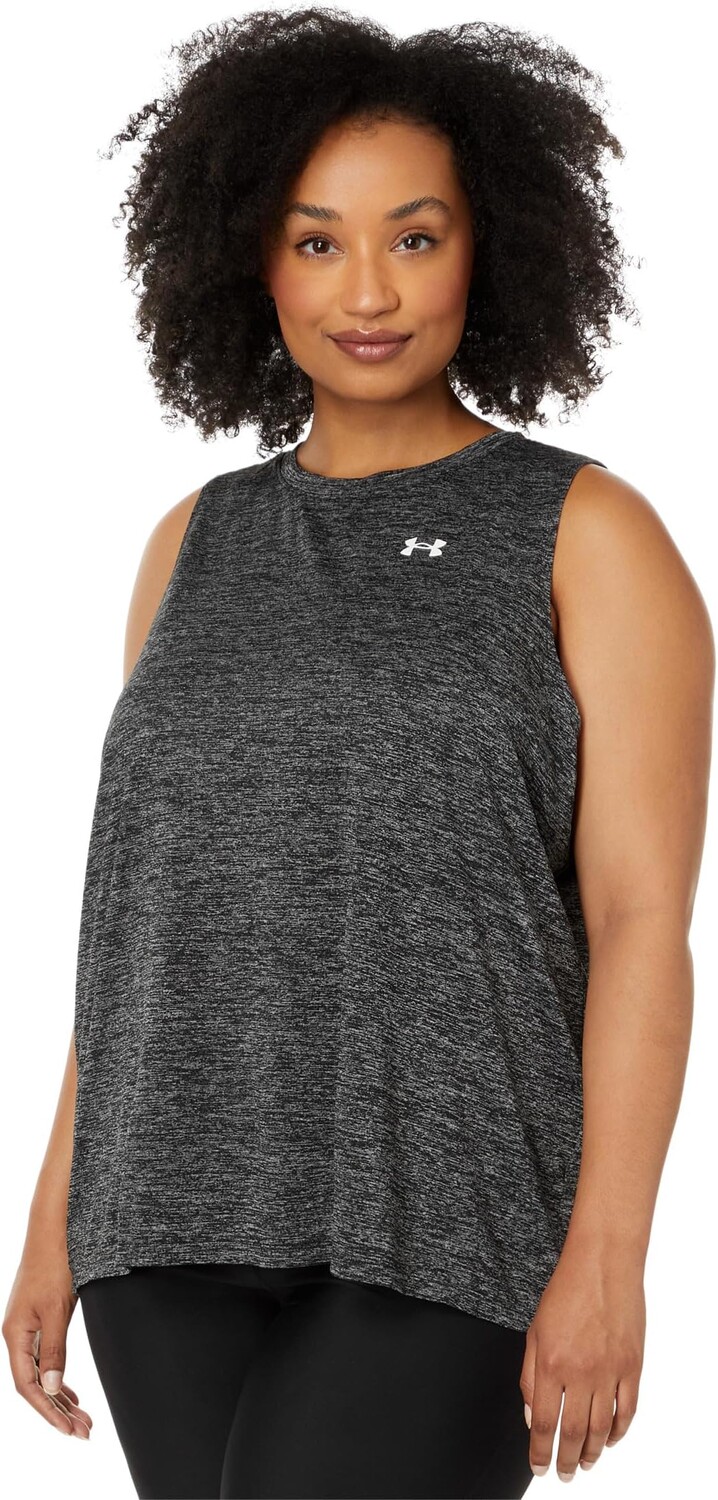 

Майка Under Armour Plus Size Tech Tank Twist, черный/белый