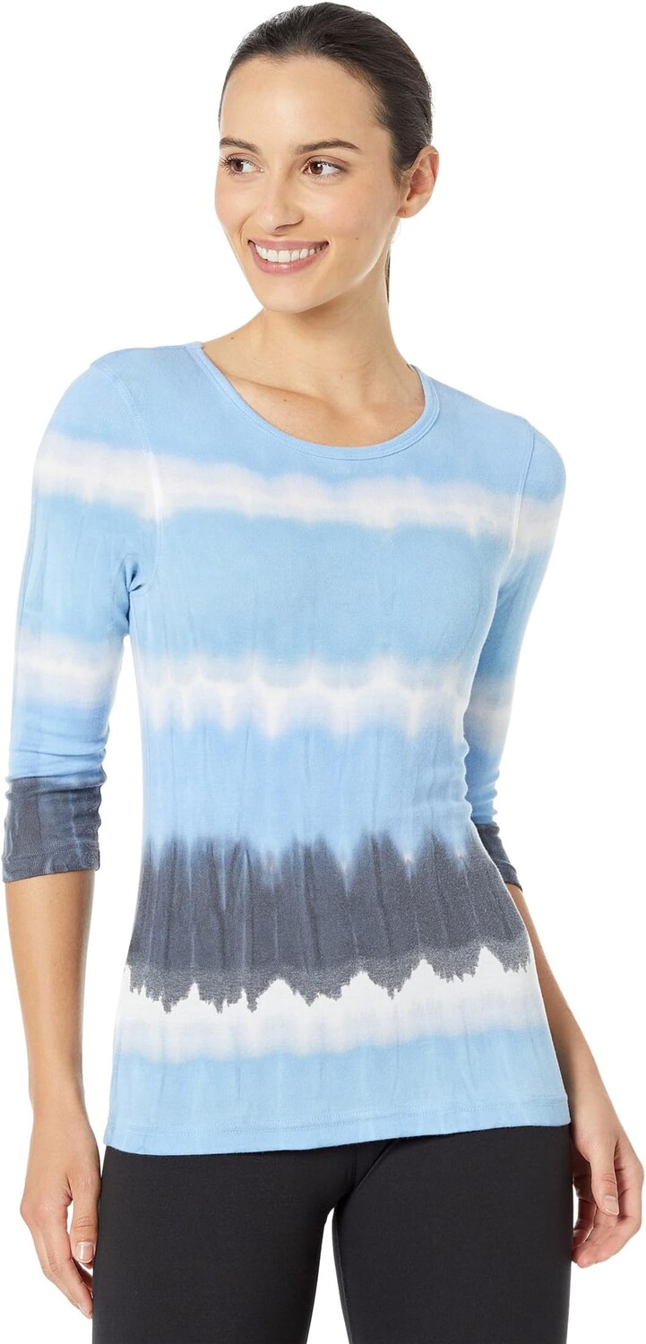

Футболка с круглым вырезом с рукавом 3/4 Hard Tail, цвет Antique Dip-Dye