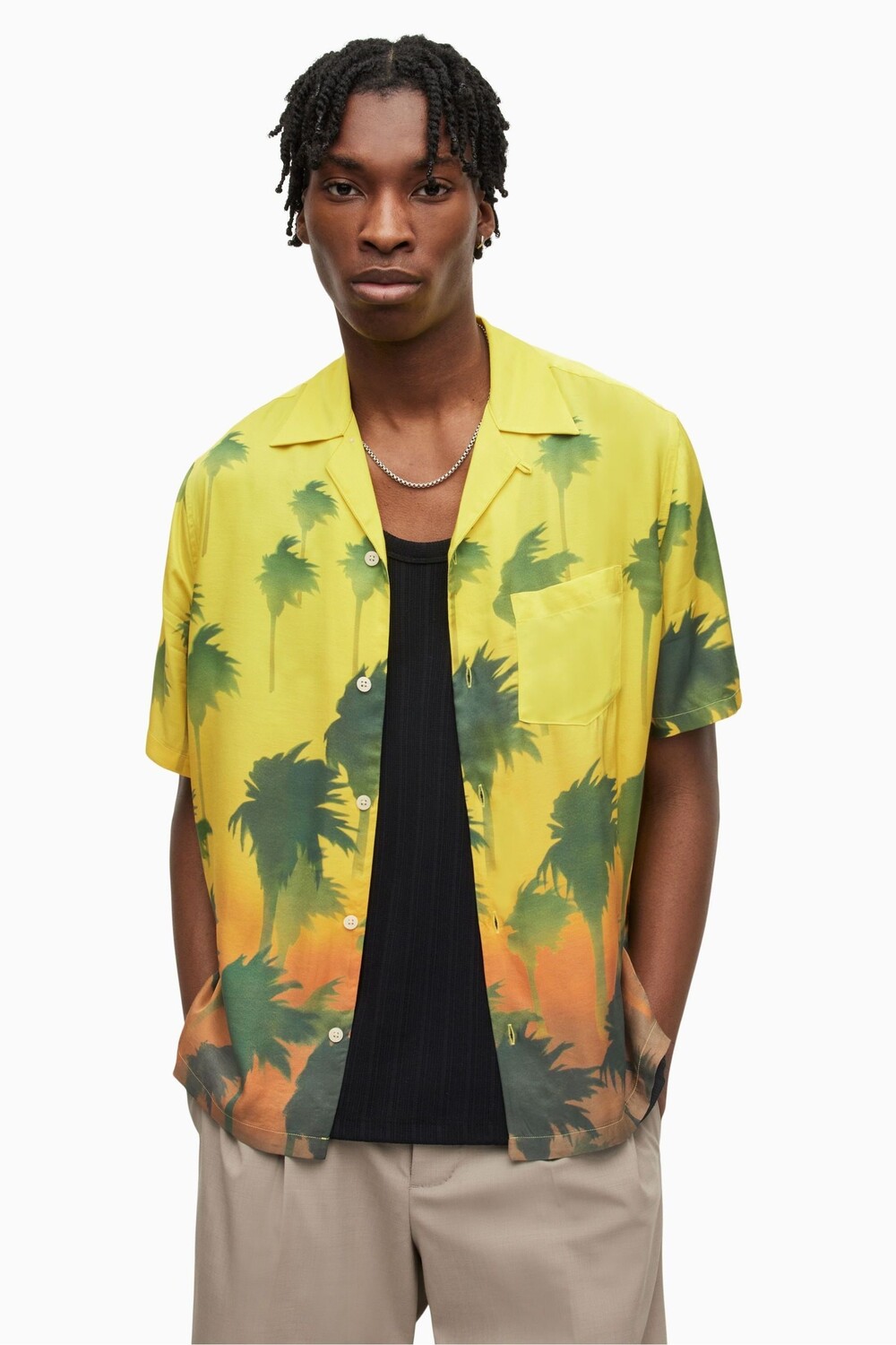 

Желтая рубашка AllSaints Island All Saints, желтый