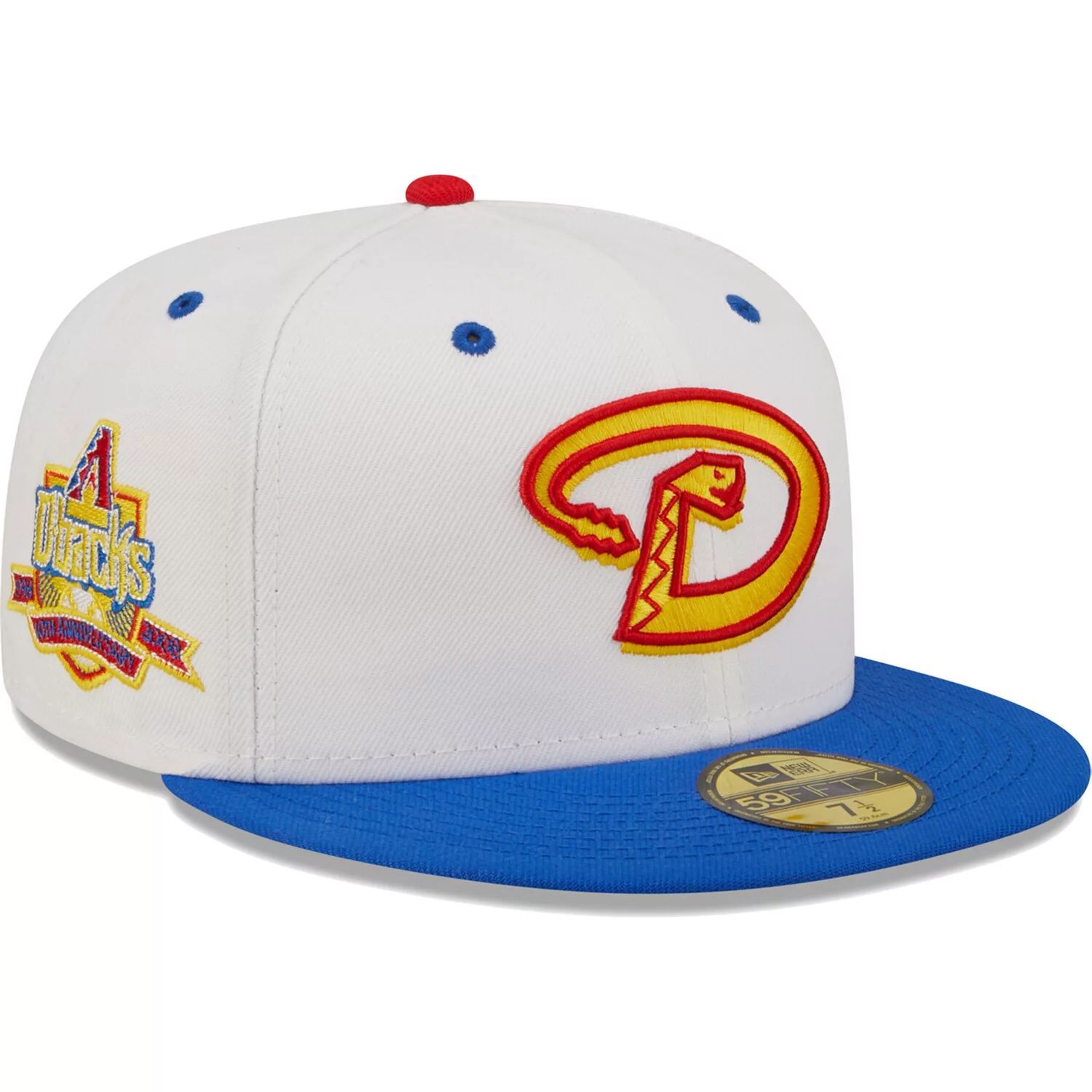 

Мужская облегающая шляпа New Era White/Royal Arizona Diamondbacks 10th Anniversary Cherry Lolli 59FIFTY