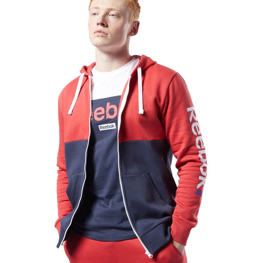 

Толстовка Reebok Training Essentials Full Zip, красный