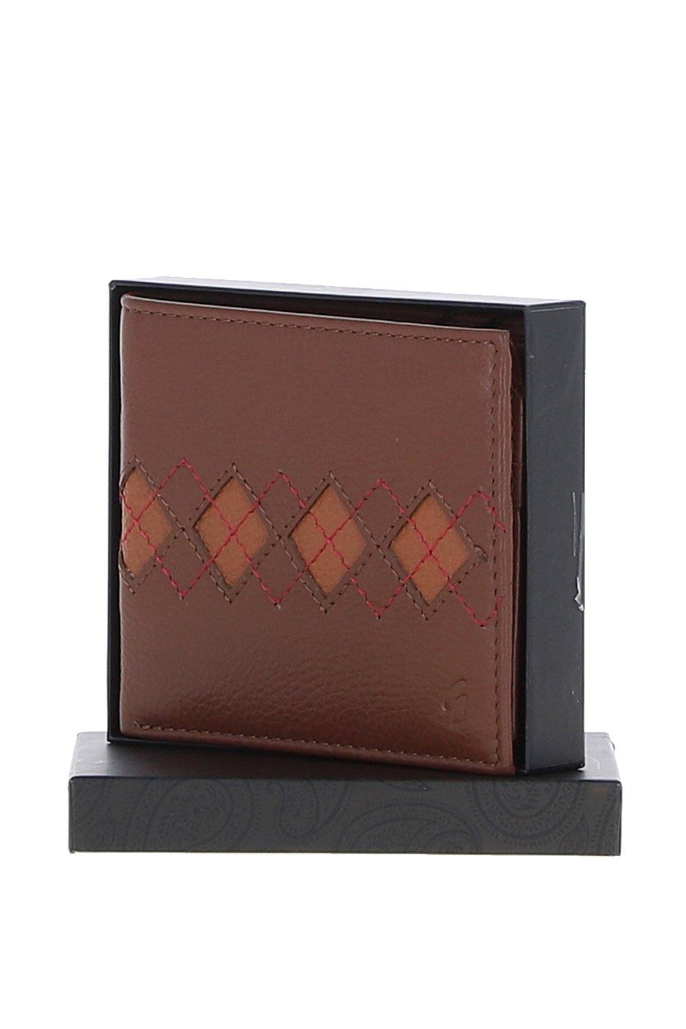 Классический кошелек двойного сложения на 11 карт из натуральной кожи '147' GABICCI, коричневый