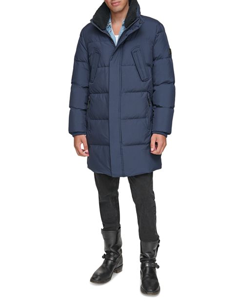 Стеганое пуховое пальто на молнии Valcour Andrew Marc, цвет Blue