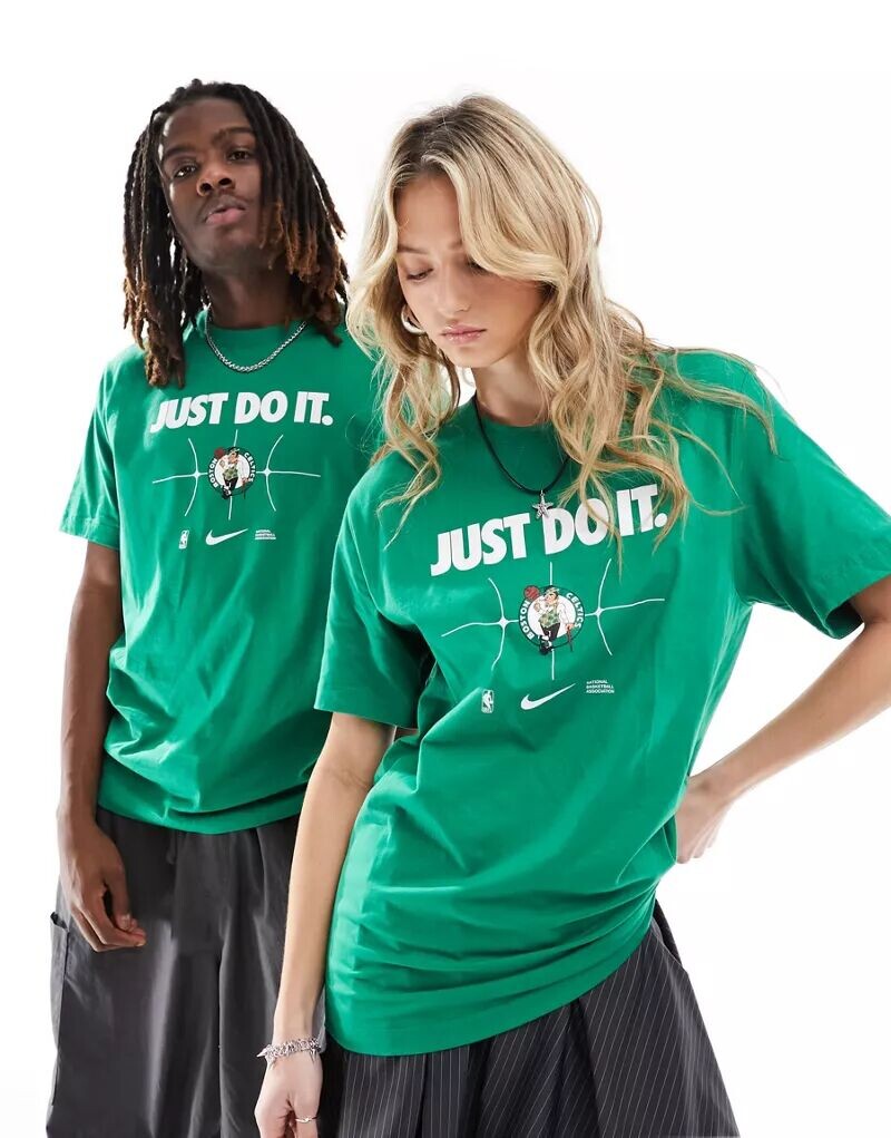 

Зеленая футболка унисекс с графическим принтом Nike NBA Boston Celtics J
