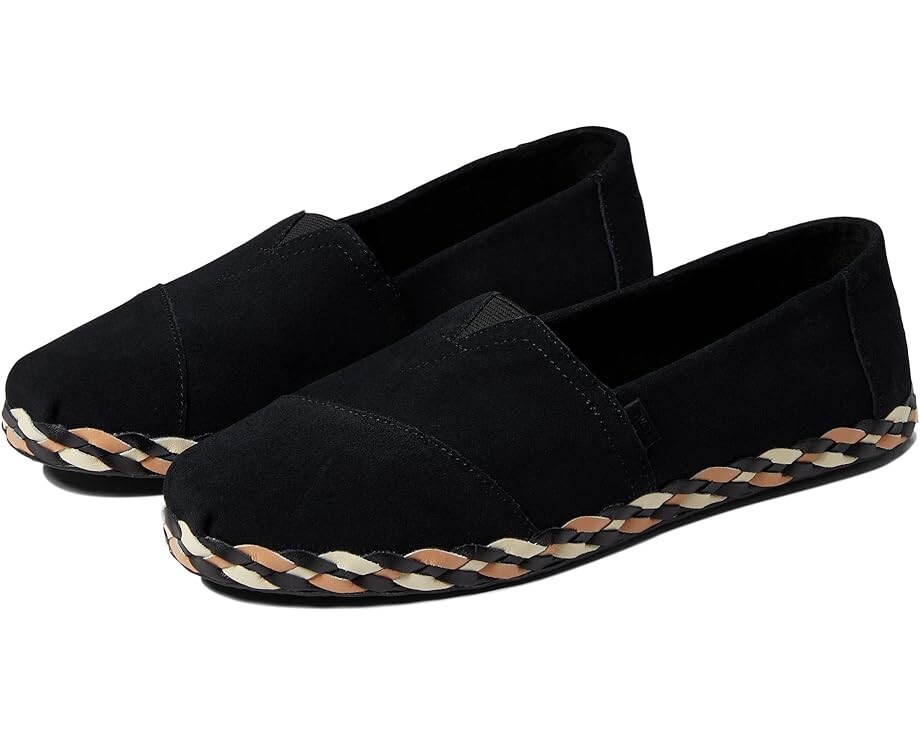 

Лоферы TOMS Alpargata Leather Wrap, цвет Black Suede 1