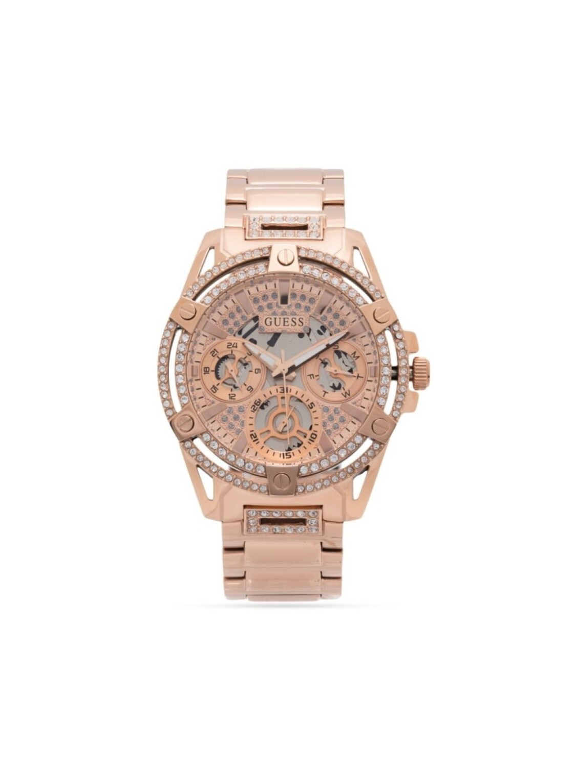 

Кварцевые наручные часы Queen 42 мм GUESS USA, золотой
