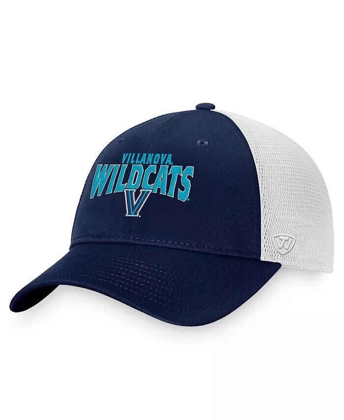 

Мужская темно-синяя белая кепка Villanova Wildcats Breakout Trucker Snapback Top Of The World, синий