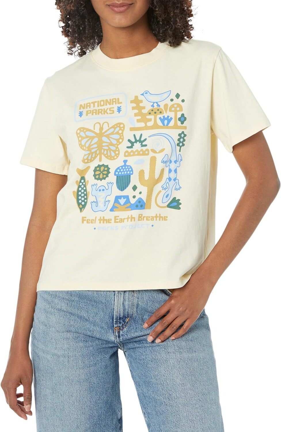 

Свободная футболка Earth Breathe с коллажем Parks Project, цвет Natural