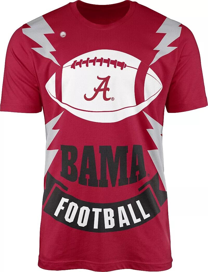 

Мужская футболка Dyme Lyfe Alabama Crimson Tide Crimson Football Bolt
