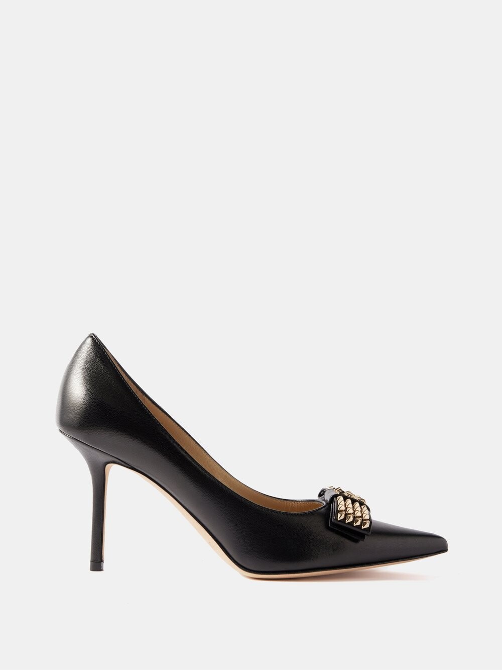 

Кожаные туфли love 85 с заклепками и бантом Jimmy Choo, черный