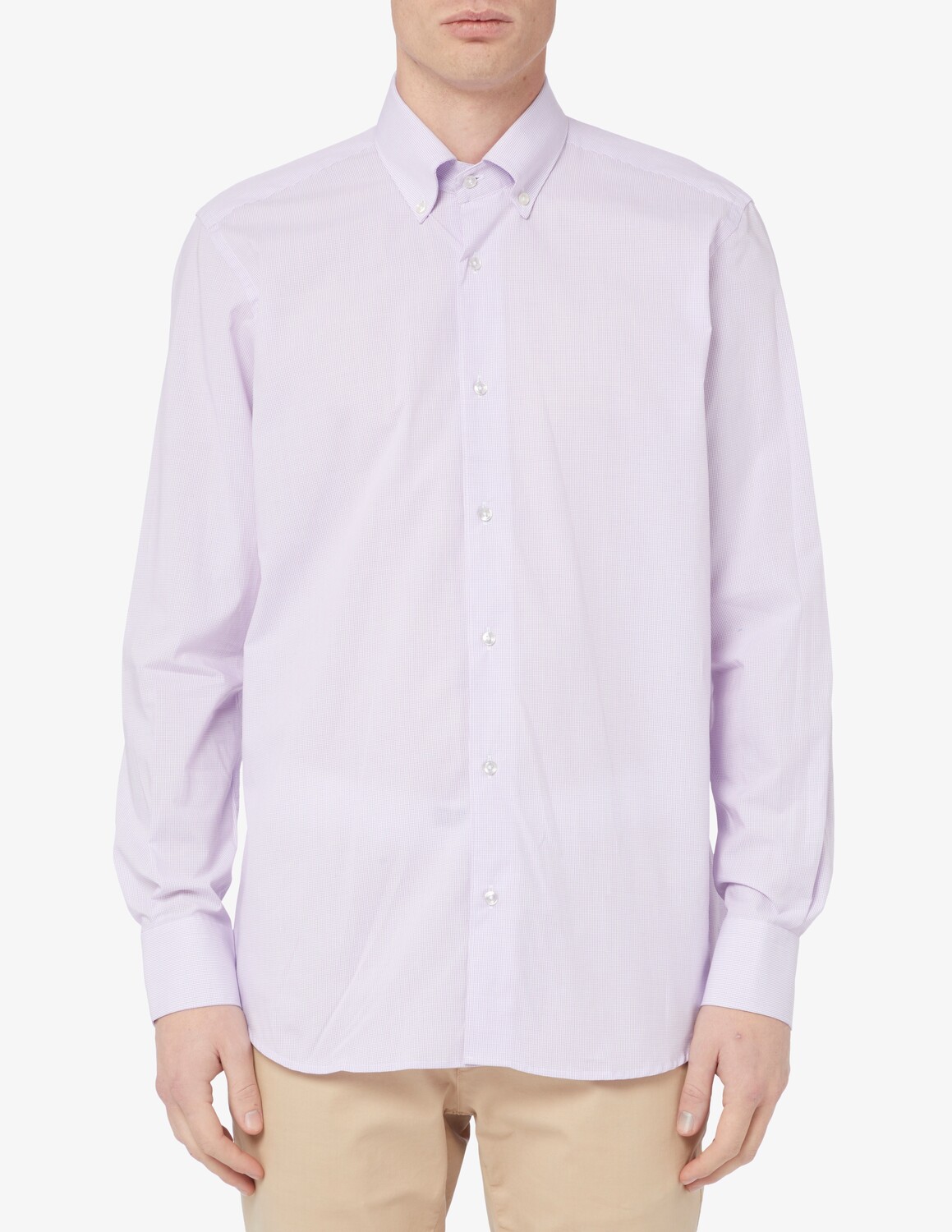 

Рубашка в микро клетку Sartoria Italiana, розовый