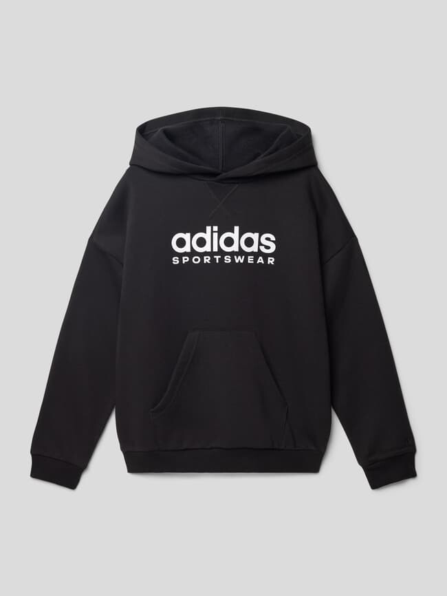 

Толстовка с принтом этикетки ADIDAS SPORTSWEAR, черный