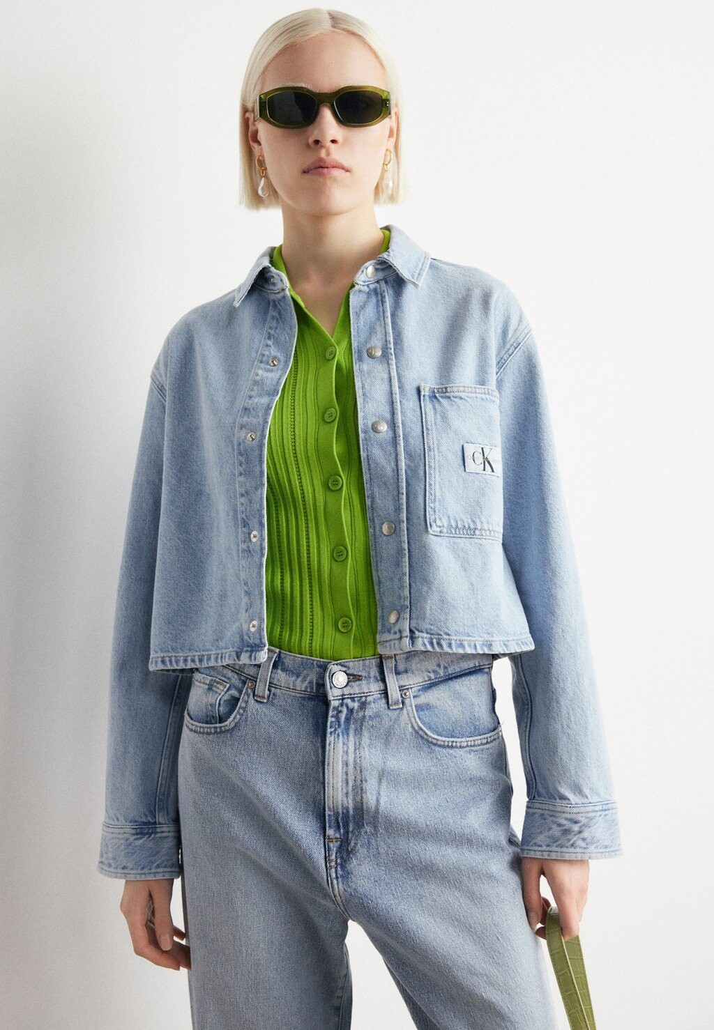 

Джинсовая куртка BOXY Calvin Klein Jeans, Светло-синий