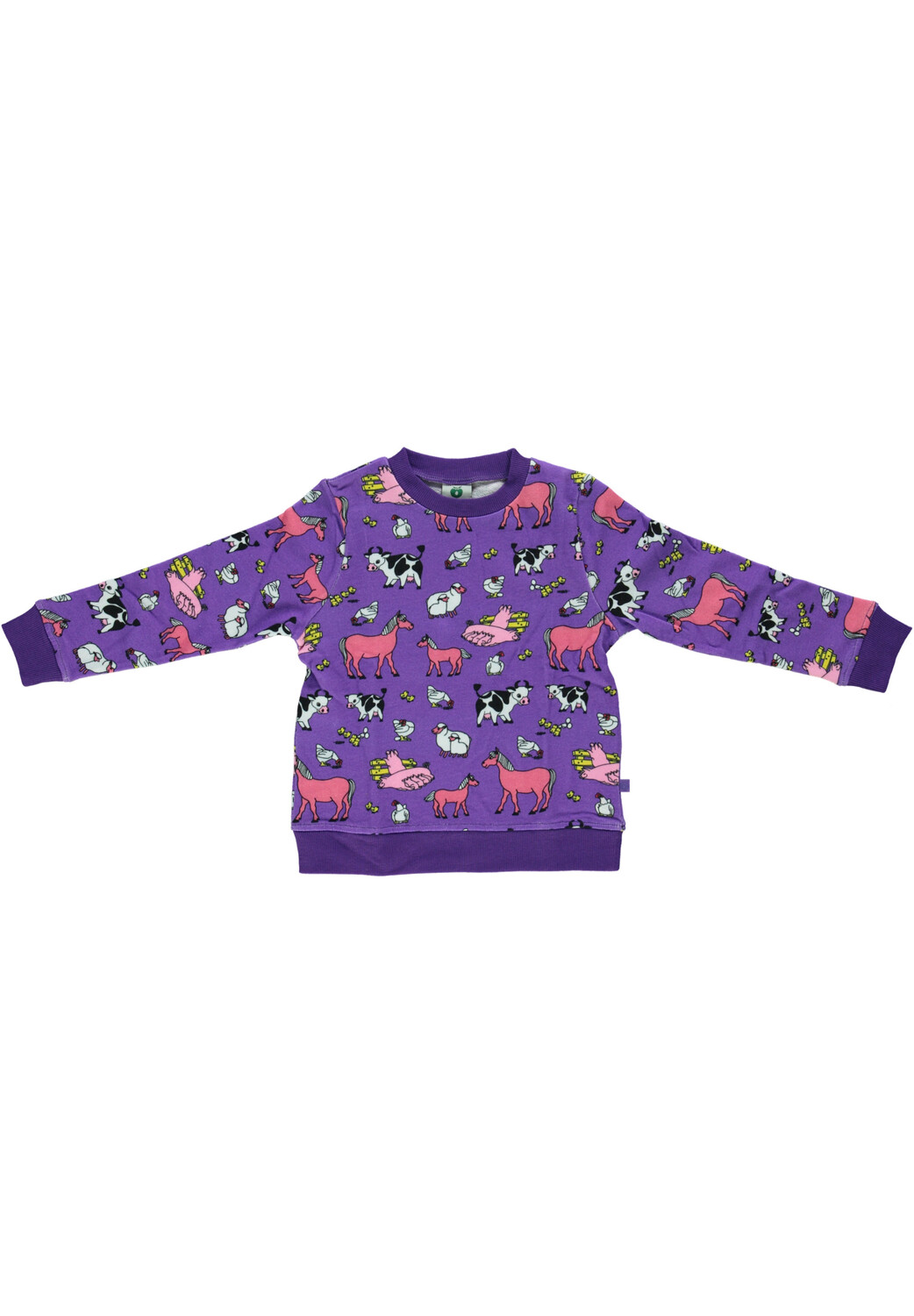 

Рубашка Småfolk Langarmshirt Bauernhof, цвет purple heart