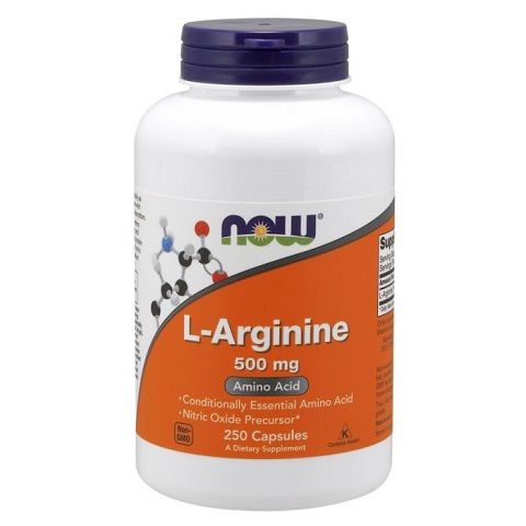 Препарат, поддерживающий систему кровообращения Now Foods L-Arginine 500 mg, 250 шт цена и фото