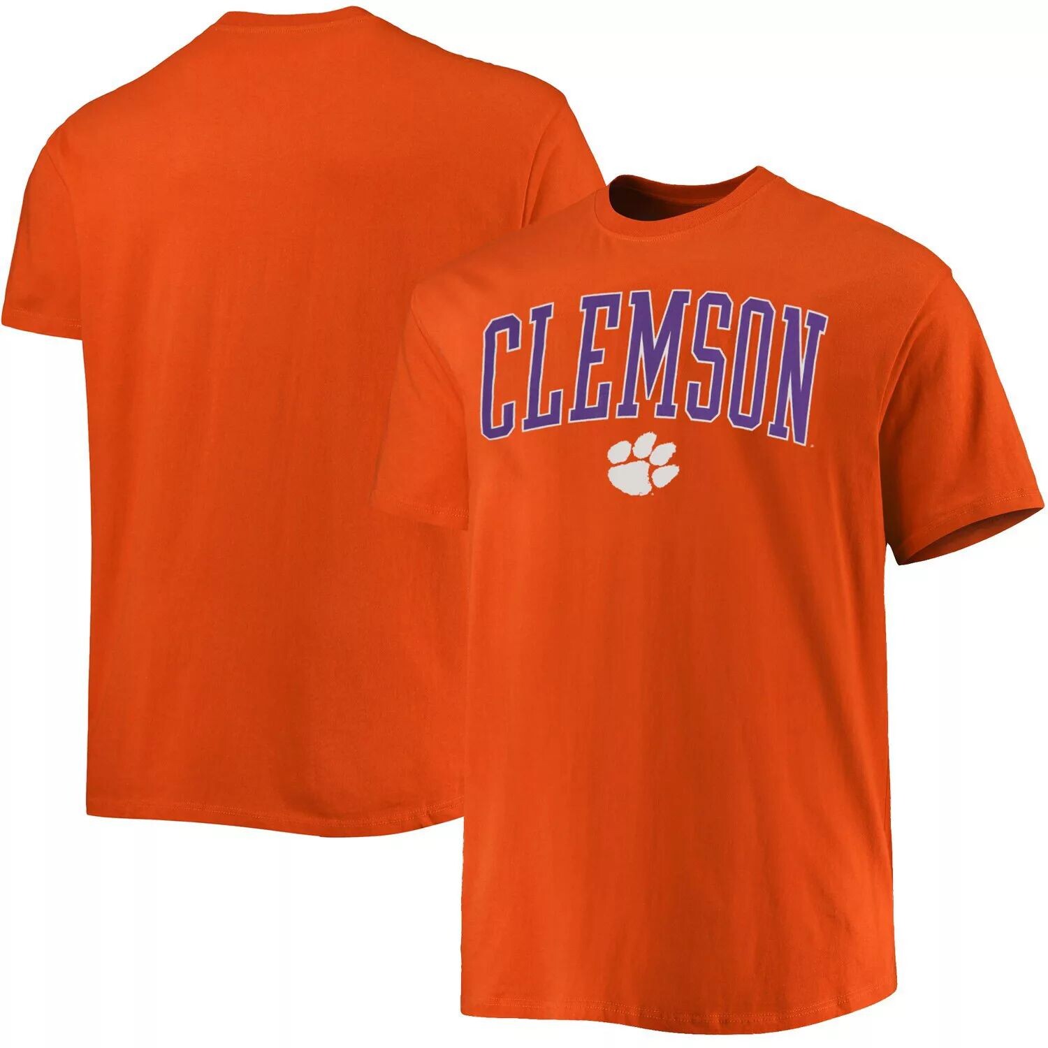 

Мужская оранжевая футболка Clemson Tigers Big & Tall Arch Over Wordmark Champion, Оранжевый