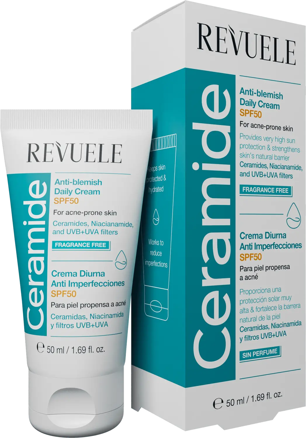 

Крем для лица с spf50 Revuele Ceramide, 50 мл