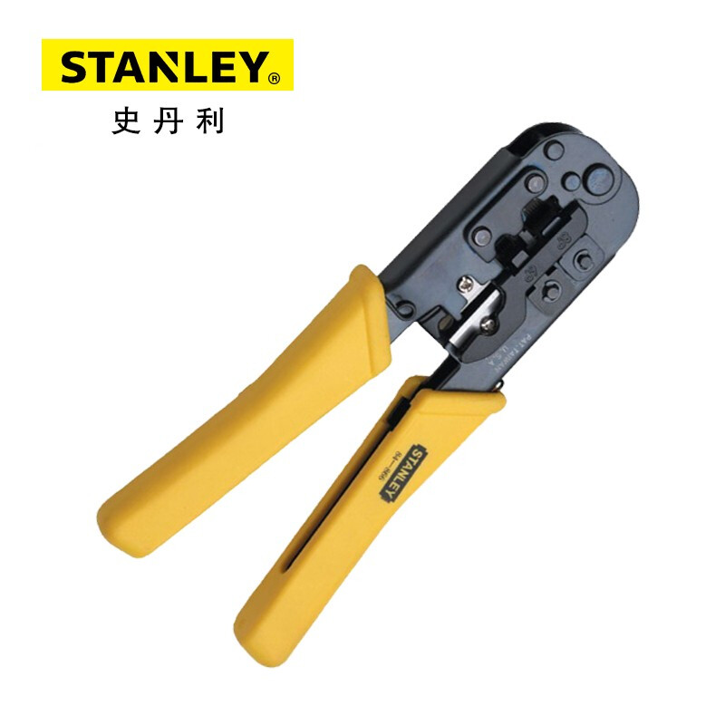 STANLEY 84-866-22 Клещи для обжима телекоммуникационных разъемов 4P/6P/8P 190 мм клещи для сетевых кабелей универсальные клещи для зажима проводов/клещи для зачистки проводов/клещи для телекоммуникационных разъемов с хрустальной головкой