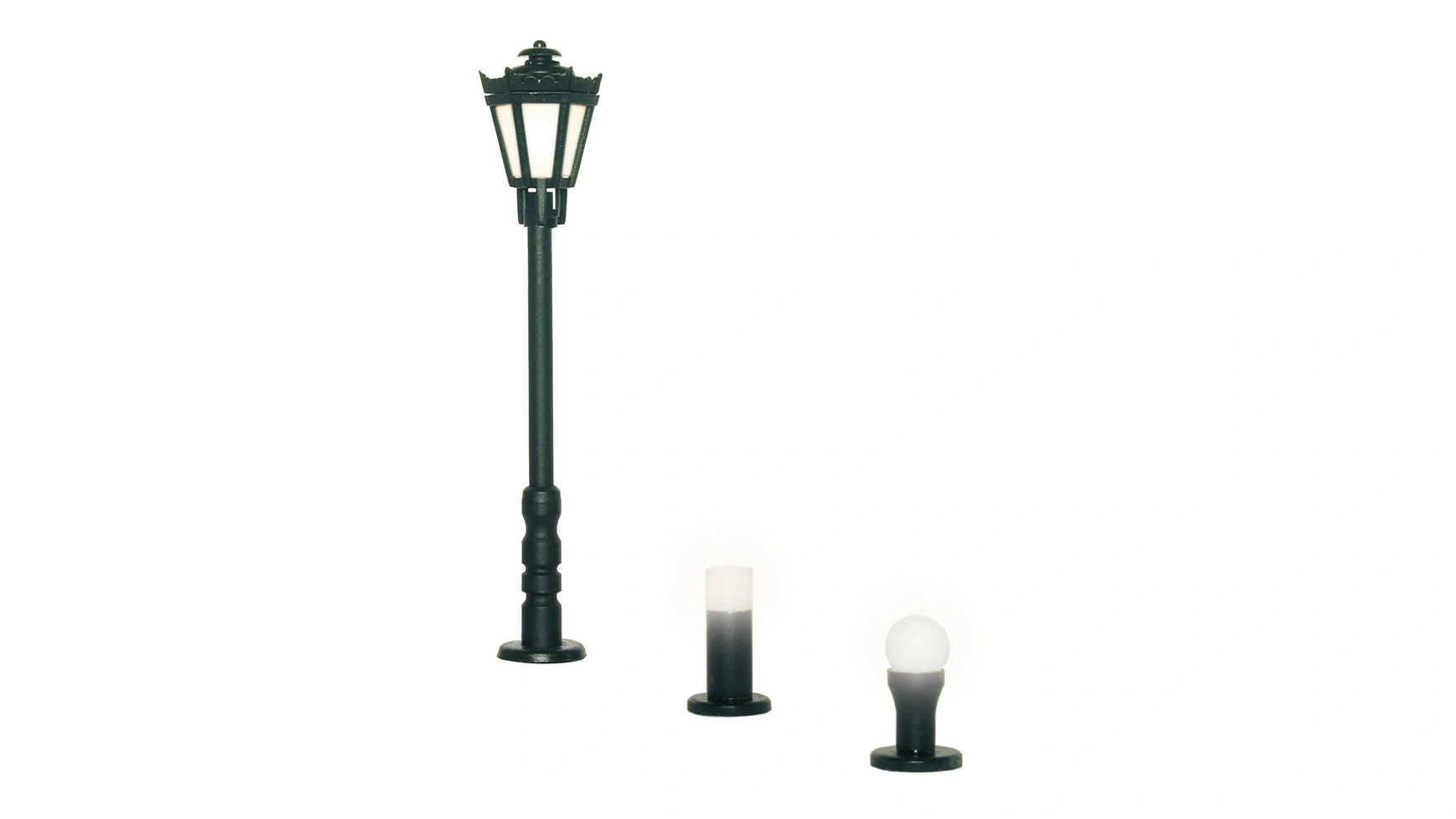 Комплект садовых светильников h0, 3 лампы, черный Viessmann