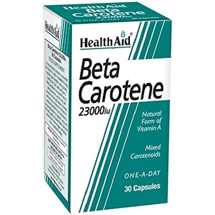 Бета-каротин 30 капсул, Healthaid бета каротин gls для зрения и кожи 60 капсул по 450 мг