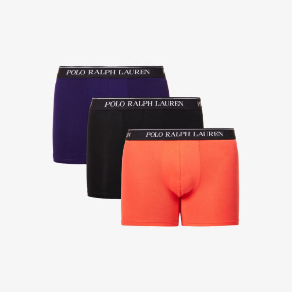 

Комплект боксеров из эластичного хлопка с фирменной талией, три штуки Polo Ralph Lauren, мультиколор