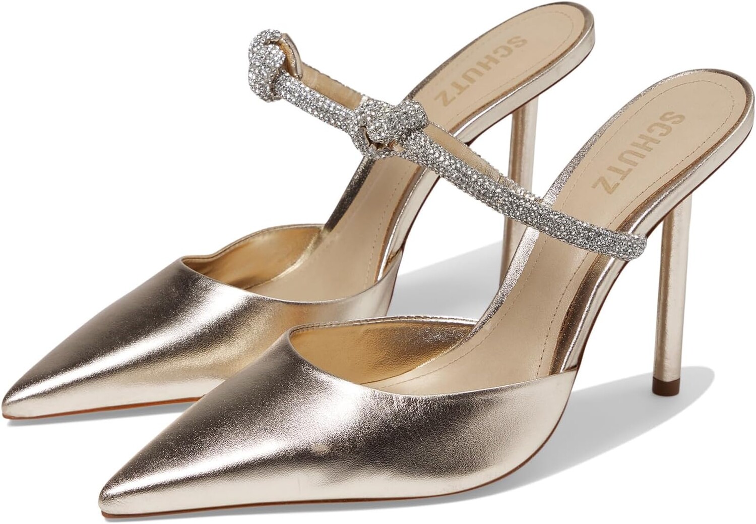 

Туфли Pearl Pin Heel Schutz, цвет Platina/Crystal