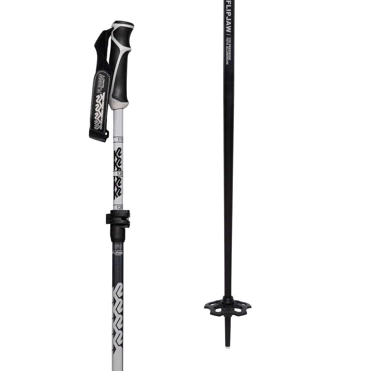 

Регулируемые лыжные палки flipjaw freeride K2, цвет black/grey