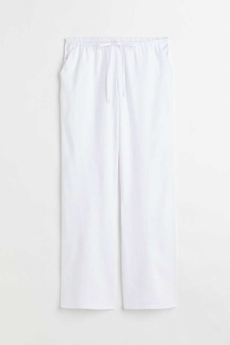 Широкие брюки H&M, белый