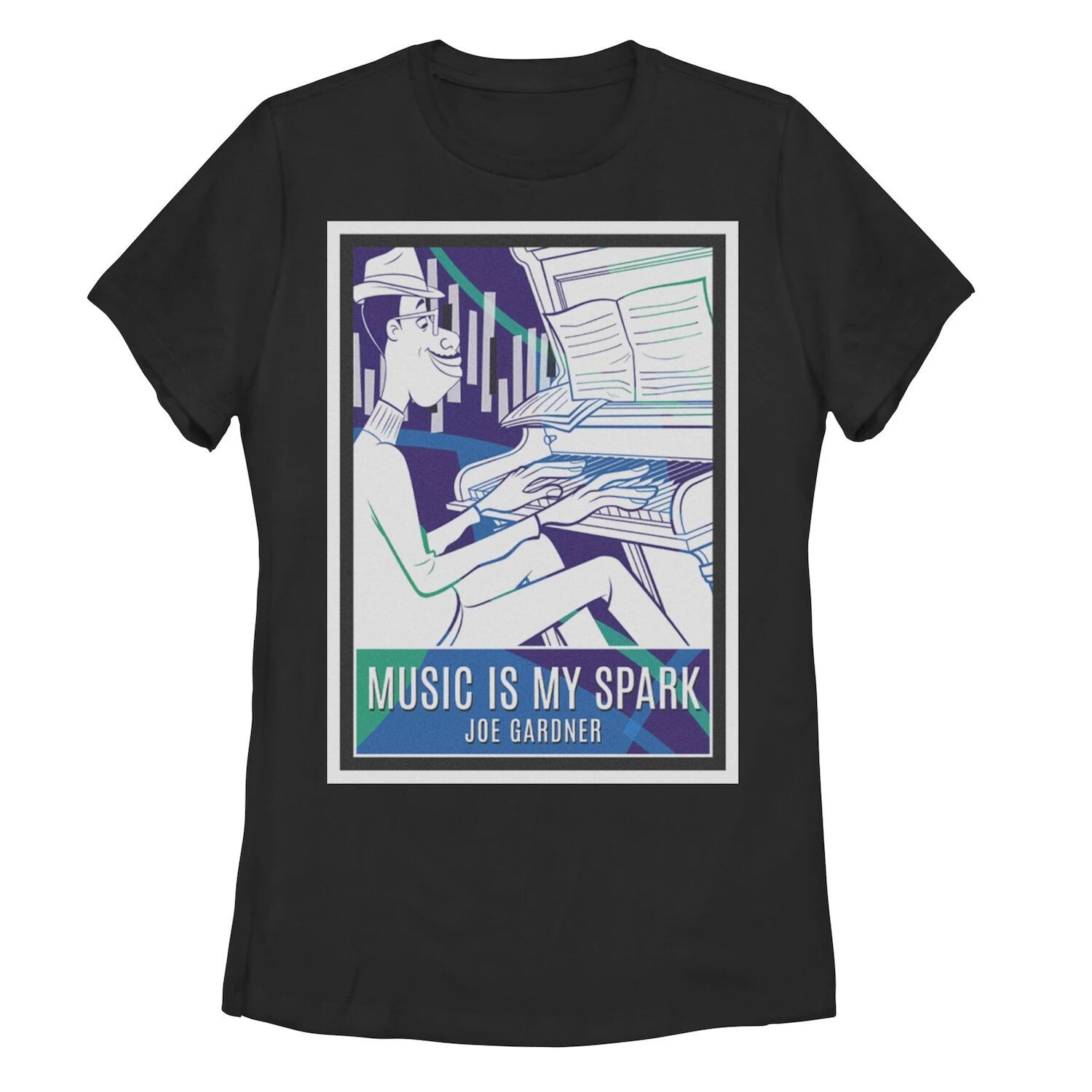 

Футболка с рисунком Джо Гарднера «Music Is My Spark» от Disney/Pixar Soul Juniors Licensed Character