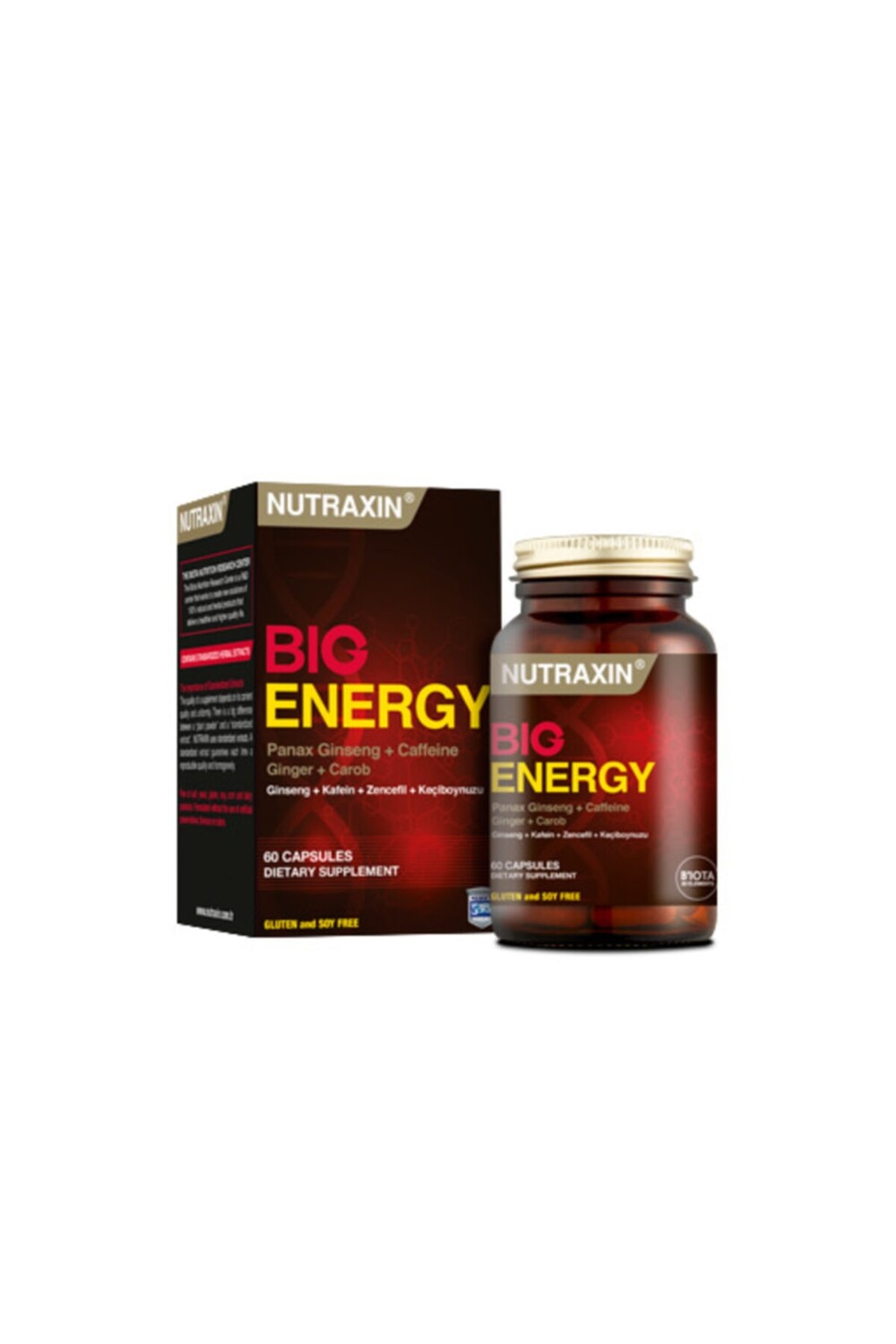 

Nutraxin Дополнительный пищевой продукт Big Energy, 60 капсул